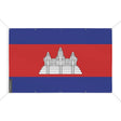 Drapeau cambodge en polyester résistant avec œillets