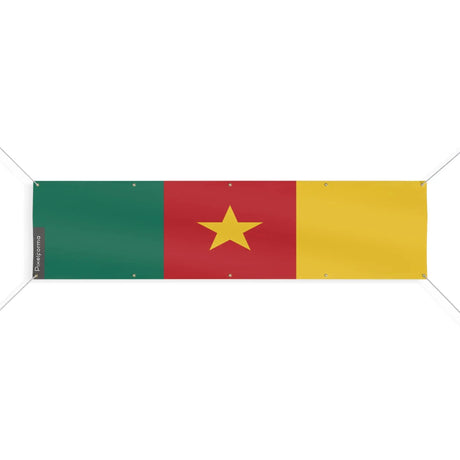 Drapeau cameroun polyester résistant usage extérieur intensif