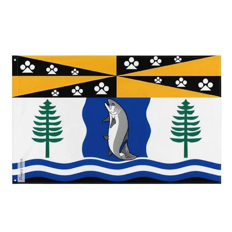 Drapeau campbell river polyester résistant œillets à gauche
