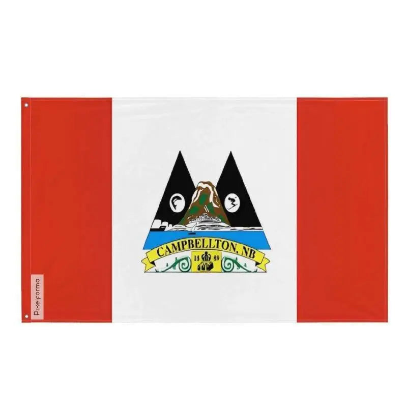 Drapeau campbellton polyester résistant œillets à gauche