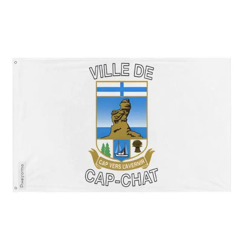Drapeau cap-chat polyester résistant œillets à gauche
