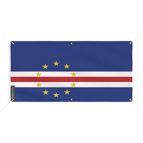 Drapeau cap-vert polyester résistant usage extérieur