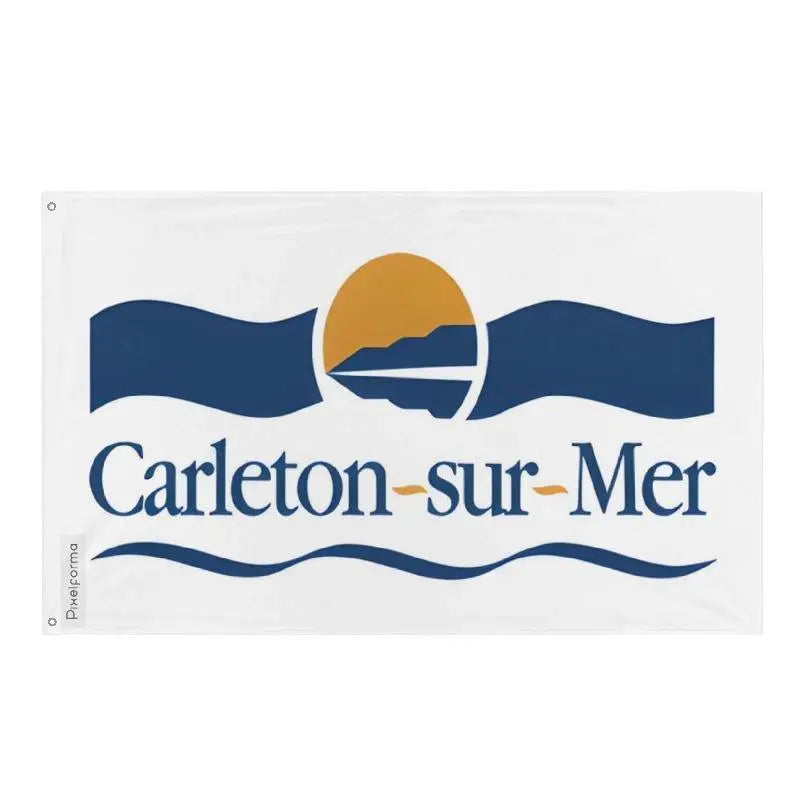 Drapeau carleton-sur-mer polyester résistant œillets gauche