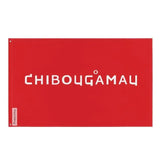 Drapeau chibougamau polyester résistant œillets à gauche