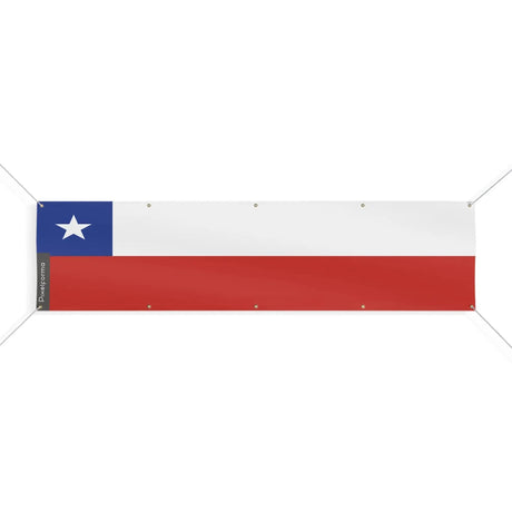 Drapeau chili polyester résistant avec 10 œillets durables