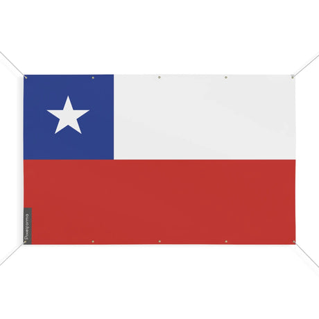 Drapeau chili polyester résistant avec dix œillets