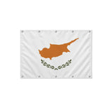 Drapeau de Chypre format S en polyester avec dix œillets