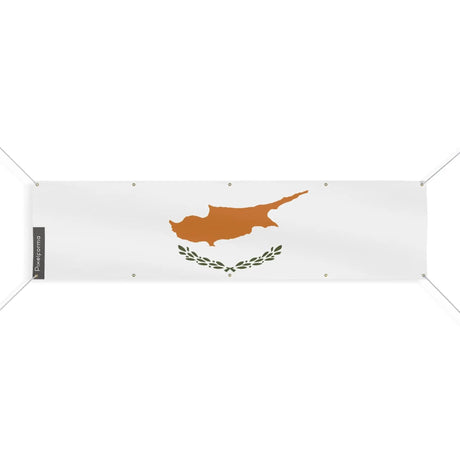 Drapeau chypre polyester résistant pour extérieur durable