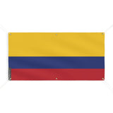 Drapeau colombie polyester résistant avec œillets solides