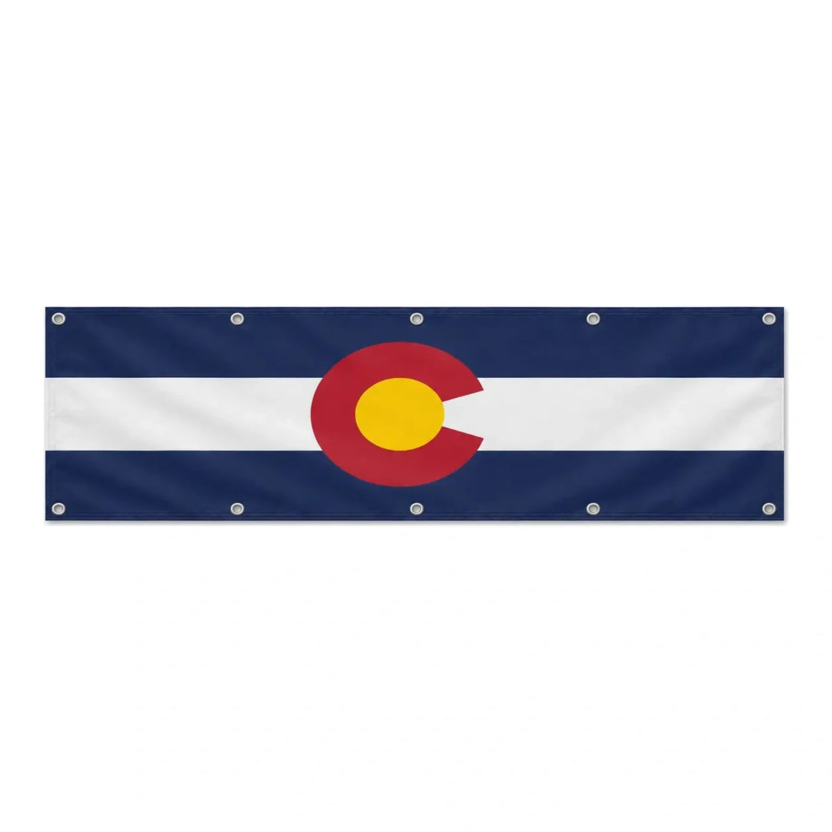 Drapeau du Colorado grand format XL en polyester avec dix œillets