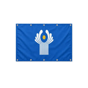Drapeau de la Communauté des États indépendants format S en polyester avec dix œillets