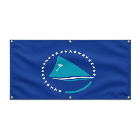 Drapeau communauté pacifique polyester résistant 6 œillets
