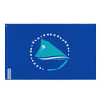 Drapeau communauté du pacifique polyester œillets à gauche