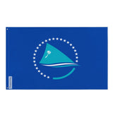 Drapeau communauté du pacifique polyester œillets à gauche