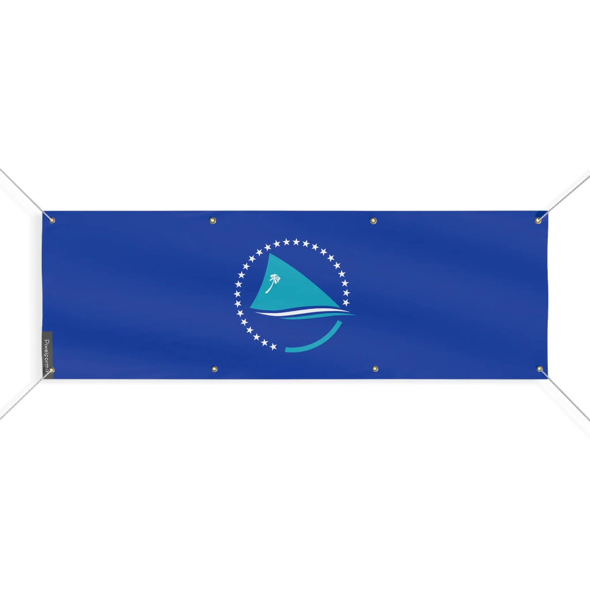 Drapeau communauté du pacifique polyester résistant intempéries