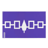 Drapeau confédération iroquoise polyester œillets à gauche