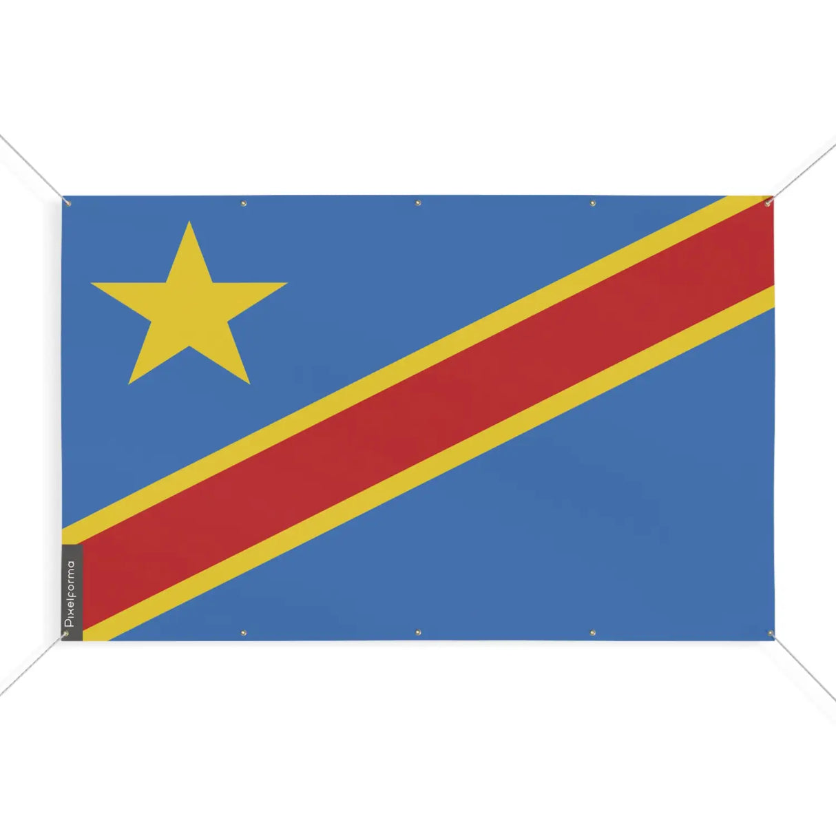 Drapeau congo 10 oeillets en plusieurs tailles (s) - pixelforma