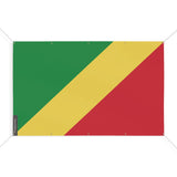 Drapeau congo polyester résistant avec œillets durables