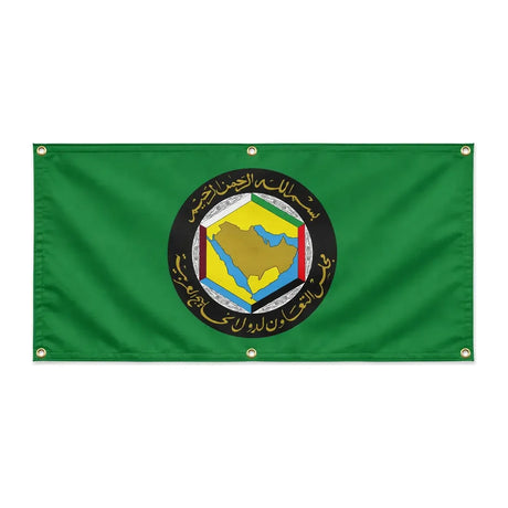 Drapeau conseil coopération golfe polyester résistant intempéries