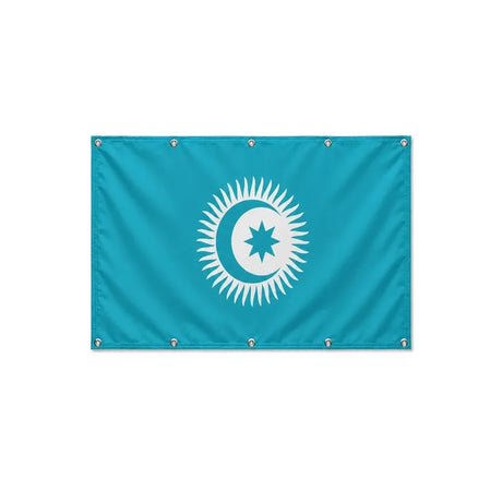 Drapeau du Conseil turcique format S en polyester avec dix œillets