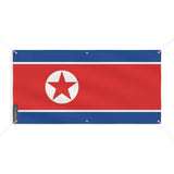 Drapeau corée du nord polyester résistant six œillets