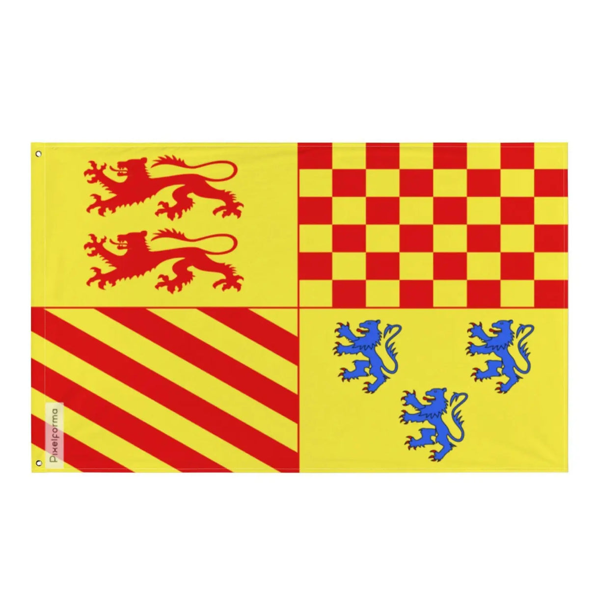 Drapeau corrèze plusieurs tailles en polyester - pixelforma