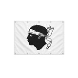 Drapeau de la Corse format S en polyester avec dix œillets
