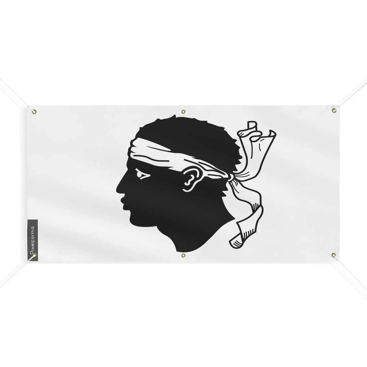 Drapeau corse en polyester résistant avec œillets renforcés