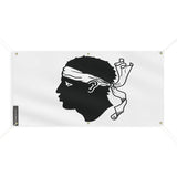Drapeau corse en polyester résistant avec œillets renforcés
