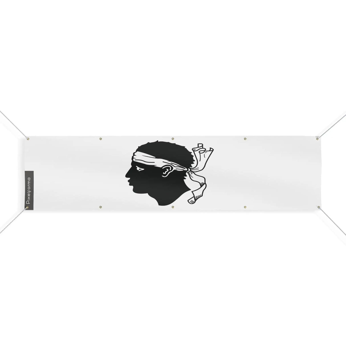 Drapeau corse polyester résistant avec œillets durables