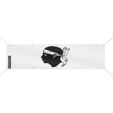Drapeau corse polyester résistant avec œillets durables