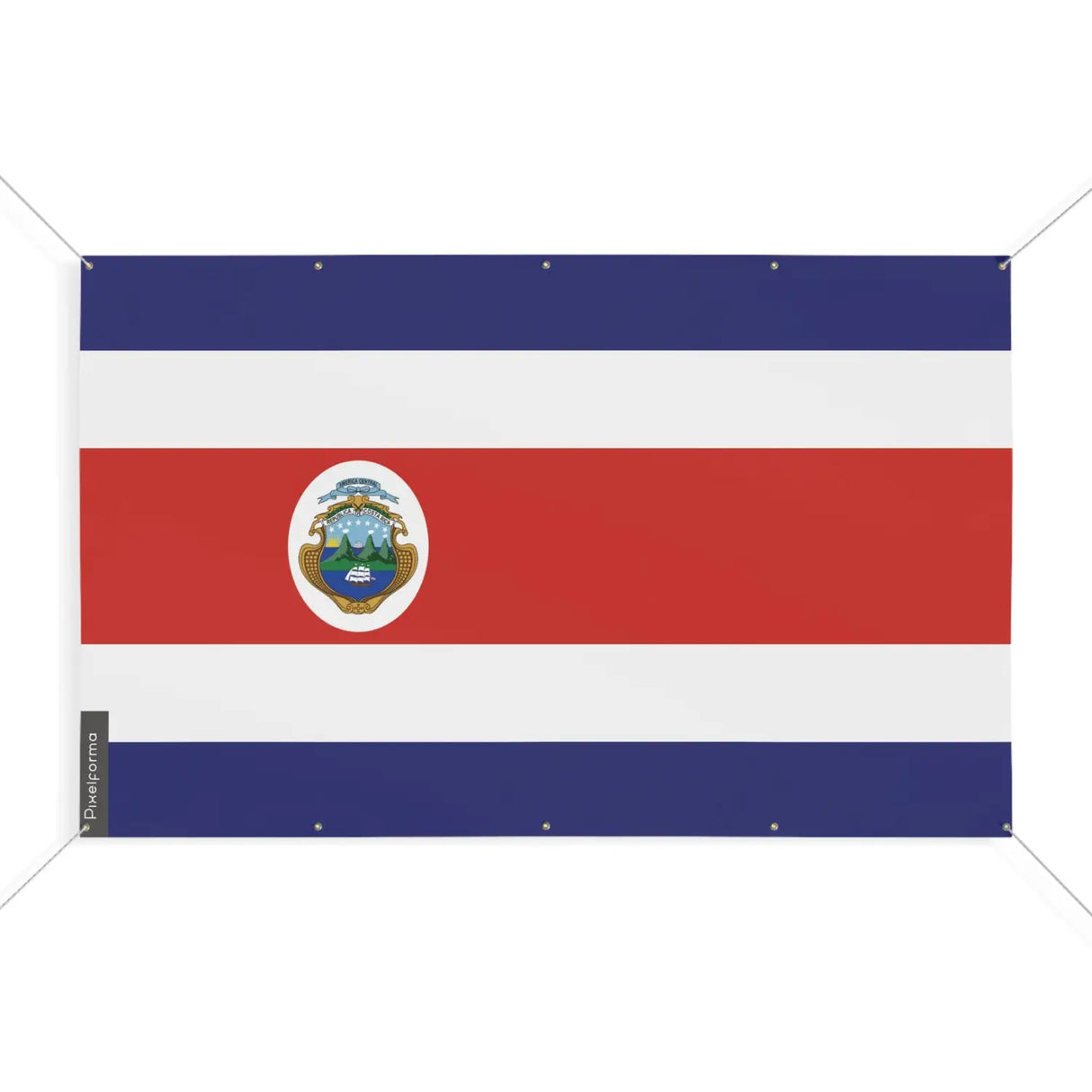 Drapeau costa rica 10 oeillets en plusieurs tailles (s) - pixelforma