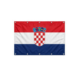 Drapeau de la Croatie format S en polyester avec dix œillets