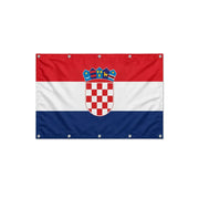 Drapeau de la Croatie format S en polyester avec dix œillets