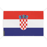 Drapeau croatie polyester résistant avec œillets robustes