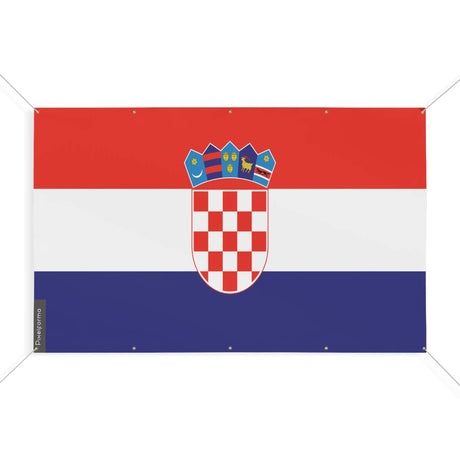 Drapeau croatie polyester résistant avec œillets robustes