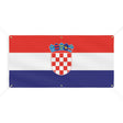 Drapeau croatie polyester résistant œillets usage extérieur