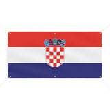 Drapeau croatie polyester résistant œillets usage extérieur