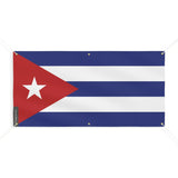Drapeau cuba en polyester résistant avec œillets robustes