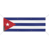 Drapeau cuba polyester résistant usage extérieur 8 œillets