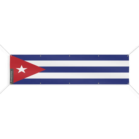 Drapeau cuba résistant en polyester pour extérieur durable