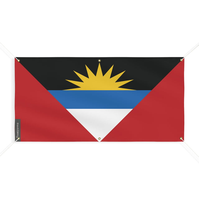 Drapeau d'Antigua-et-Barbuda 6 Oeillets en plusieurs tailles - Pixelforma 