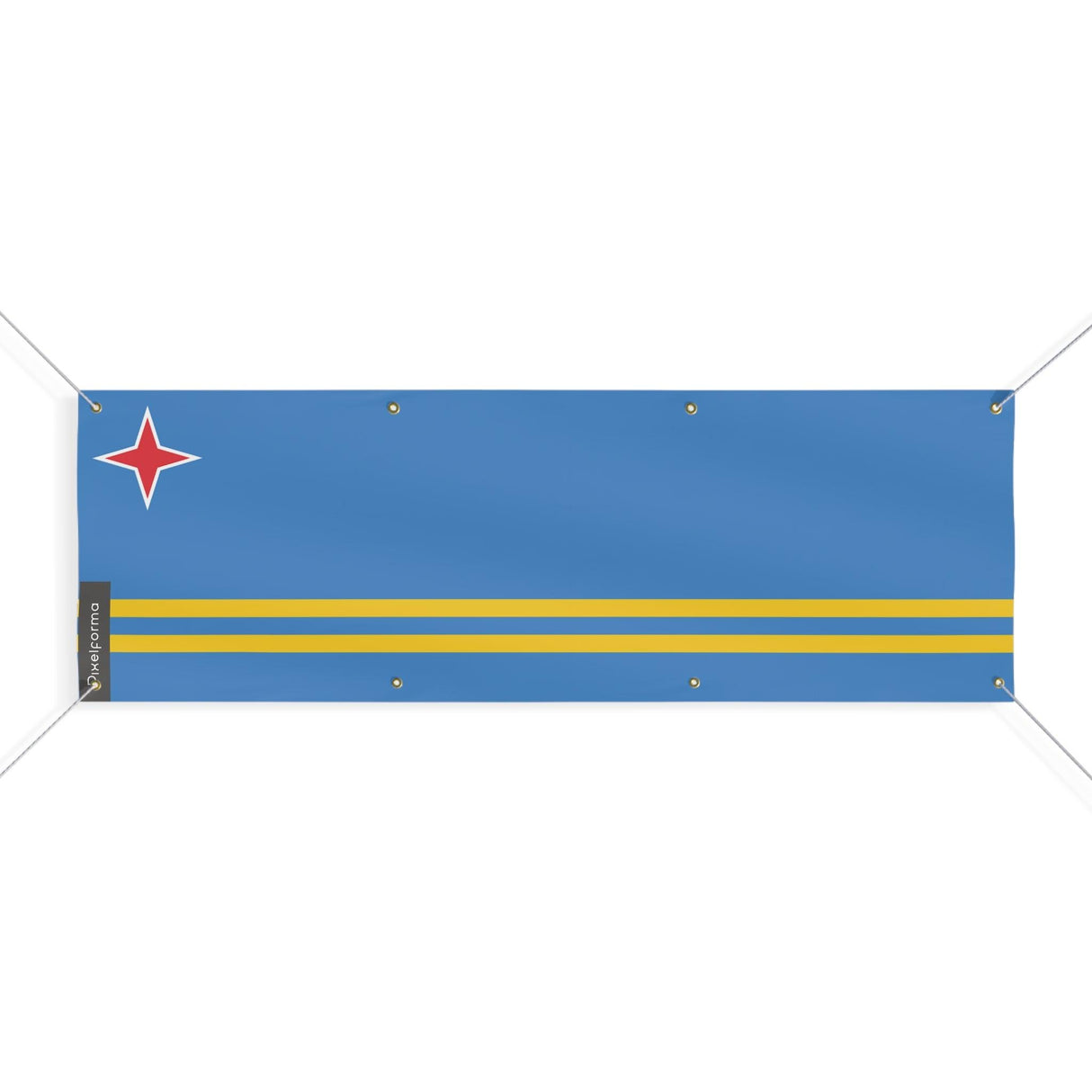 Drapeau d'Aruba 8 Oeillets en plusieurs tailles - Pixelforma