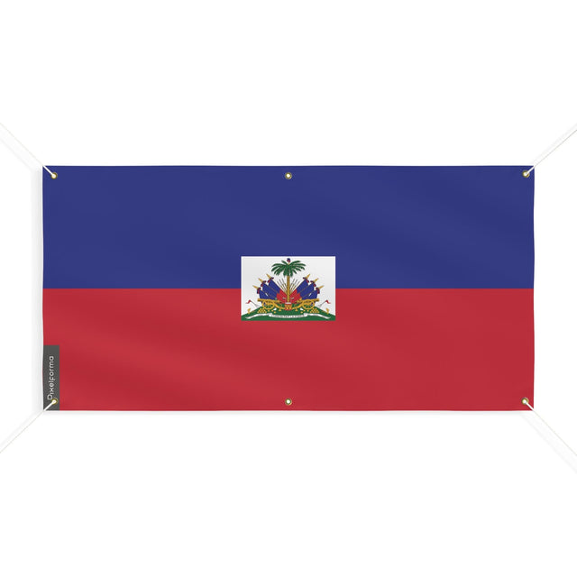 Drapeau d'Haïti 6 Oeillets en plusieurs tailles - Pixelforma 