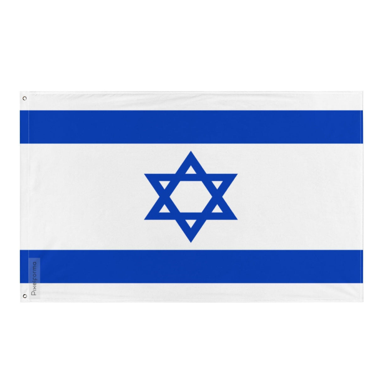 Drapeau d'Israël en plusieurs tailles 100 % polyester Imprimer avec Double ourlet - Pixelforma