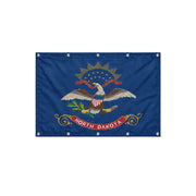 Drapeau du Dakota du Nord format S en polyester avec dix œillets