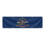 Drapeau du Dakota du Nord grand format XL en polyester avec dix œillets