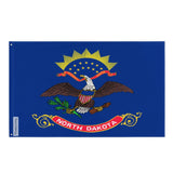 Drapeau dakota du nord polyester œillets à gauche résistant