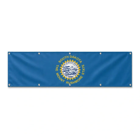 Drapeau du Dakota du Sud grand format XL en polyester avec dix œillets