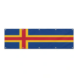Drapeau d'Åland grand format XL en polyester avec dix œillets